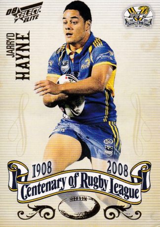 2008 NRL Centenary Common Card - Base 167 Jarryd Hayne Parramatta Eels