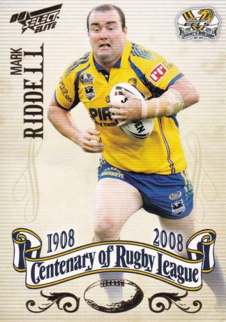 2008 NRL Centenary Common Card - Base 169 Mark Riddell Parramatta Eels