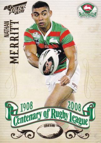 2008 NRL Centenary Common Card - Base 177 Nathan Merritt South Sydney Rabbitohs
