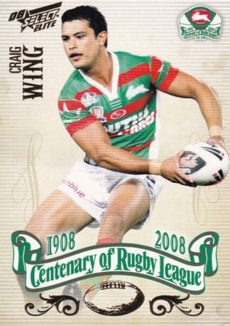 2008 NRL Centenary Common Card - Base 179 Craig Wing South Sydney Rabbitohs