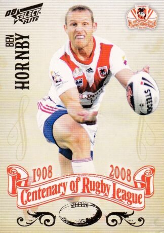 2008 NRL Centenary Common Card - Base 183 Ben Hornby St George Dragons