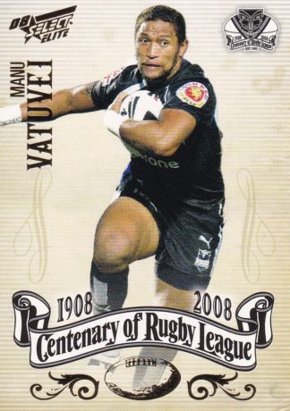 2008 NRL Centenary Common Card - Base 193 Manu Vatuvei Warriors