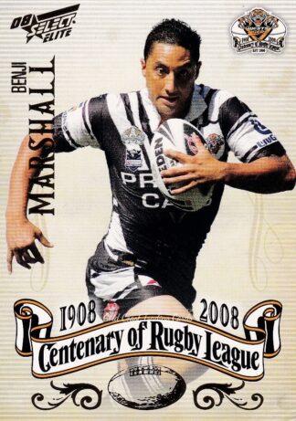 2008 NRL Centenary Common Card - Base 198 Benji Marshall Wests Tigers