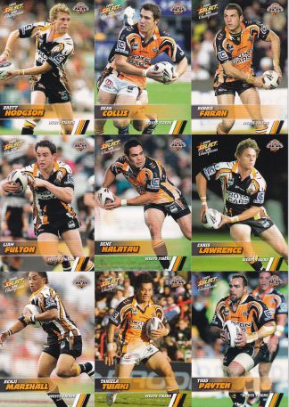 2008 NRL Champions Base Team Set - Wests Tigers
