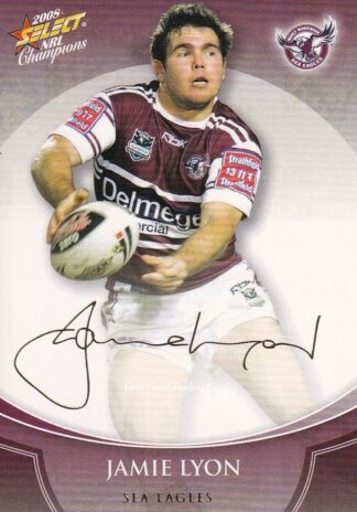 2008 NRL Champions Foil Signature - FS17 Jamie Lyon Manly Sea Eagles