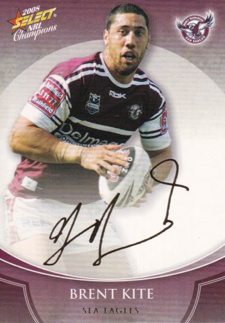 2008 NRL Champions Foil Signature - FS18 Brent Kite Manly Sea Eagles