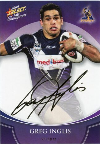 2008 NRL Champions Foil Signature - FS19 Greg Inglis Melbourne Storm