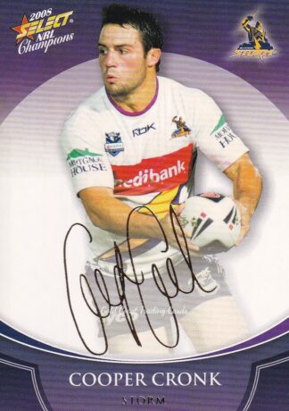 2008 NRL Champions Foil Signature - FS20 Cooper Cronk Melbourne Storm