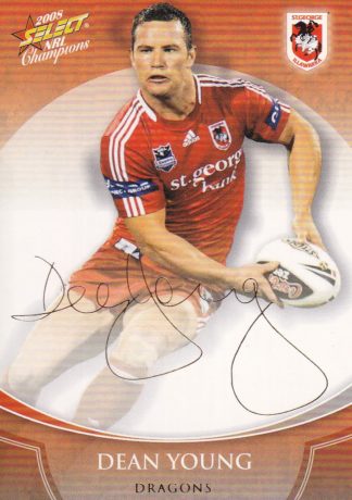 2008 NRL Champions Foil Signature - FS35 Dean Young St George Dragons