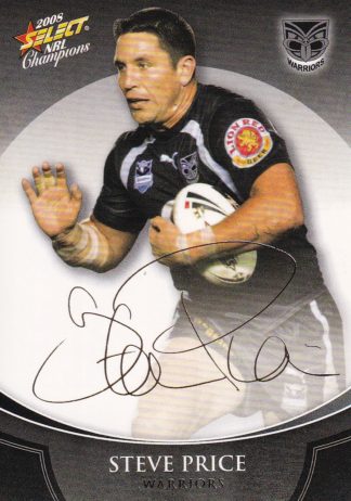 2008 NRL Champions Foil Signature - FS43 Steve Price Warriors
