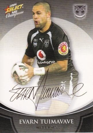 2008 NRL Champions Foil Signature - FS45 Evarn Tuimavave Warriors