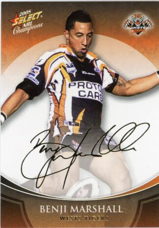 2008 NRL Champions Foil Signature - FS46 Benji Marshall Wests Tigers
