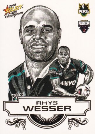 2008 NRL Champions Sketch Card - SK21 Rhys Wesser Penrith Panthers