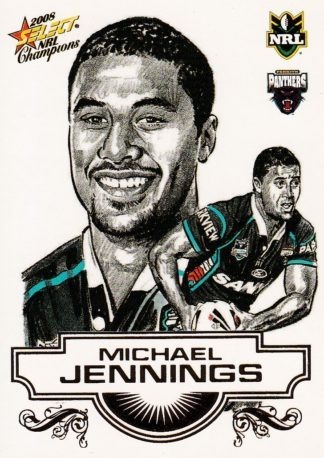 2008 NRL Champions Sketch Card - SK22 Michael Jennings Penrith Panthers