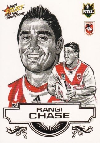 2008 NRL Champions Sketch Card - SK24 Rangi Chase St George Dragons
