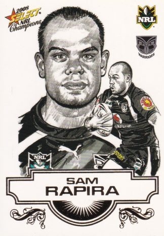 2008 NRL Champions Sketch Card - SK30 Sam Rapira Warriors