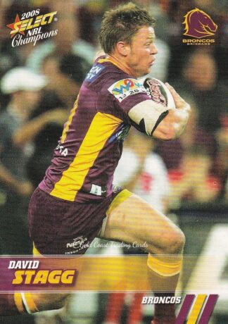 2008 NRL Champions Common Card - Base 011 David Stagg Brisbane Broncos