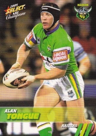 2008 NRL Champions Common Card - Base 028 Alan Tongue Canberra Raiders