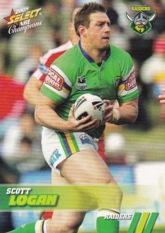 2008 NRL Champions Common Card - Base 032 Scott Logan Canberra Raiders