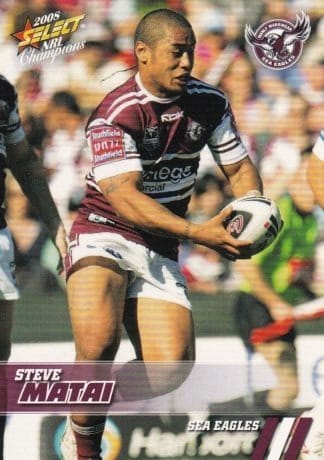 2008 NRL Champions Common Card - Base 074 Steve Matai Manly Sea Eagles