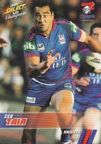 2008 NRL Champions Common Card - Base 098 Zeb Taia Newcastle Knights