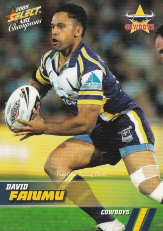 2008 NRL Champions Common Card - Base 111 David Faiumu North Qld Cowboys