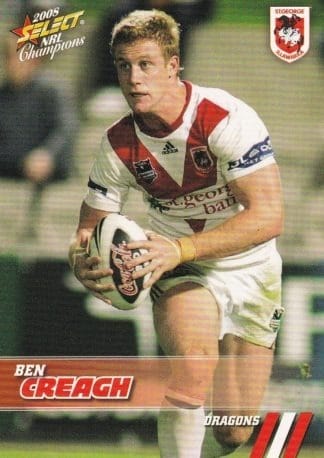 2008 NRL Champions Common Card - Base 137 Ben Creagh St George Dragons