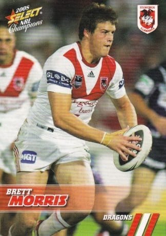2008 NRL Champions Common Card - Base 140 Brett Morris St George Dragons