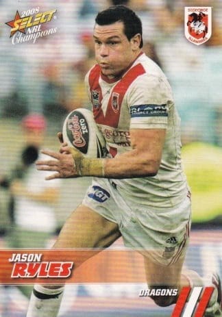 2008 NRL Champions Common Card - Base 141 Jason Ryles St George Dragons