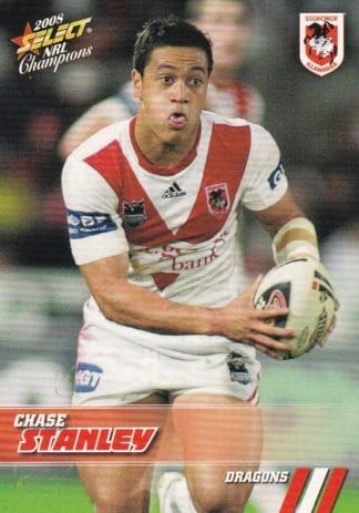 2008 NRL Champions Common Card - Base 147 Chase Stanley St George Dragons