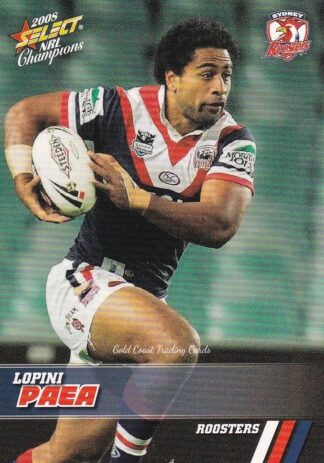 2008 NRL Champions Common Card - Base 171 Lopini Paea Sydney Roosters