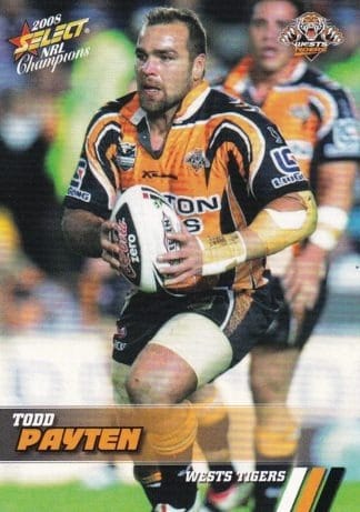 2008 NRL Champions Common Card - Base 192 Todd Payten Wests Tigers