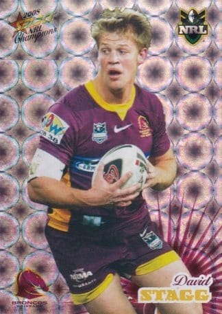 2008 NRL Champions Holofoil Parallel - HF011 David Stagg Brisbane Broncos
