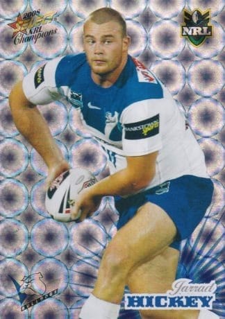 2008 NRL Champions Holofoil Parallel - HF018 Jarrad Hickey Canterbury Bulldogs