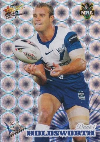 2008 NRL Champions Holofoil Parallel - HF022 Daniel Holdsworth Canterbury Bulldogs