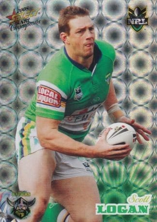 2008 NRL Champions Holofoil Parallel - HF032 Scott Logan Canberra Raiders