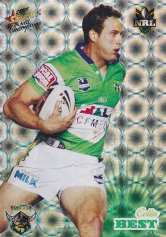 2008 NRL Champions Holofoil Parallel - HF038 Colin Best Canberra Raiders