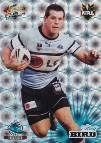 2008 NRL Champions Holofoil Parallel - HF042 Greg Bird Cronulla Sharks