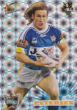 2008 NRL Champions Holofoil Parallel - HF058 Matt Petersen Gold Coast Titans