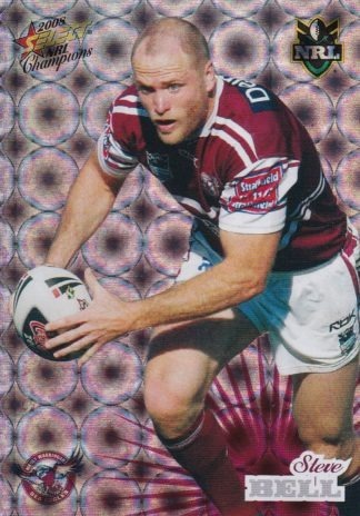2008 NRL Champions Holofoil Parallel - HF065 Steve Bell Manly Sea Eagles