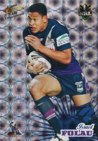 2008 NRL Champions Holofoil Parallel - HF079 Israel Folau Melbourne Storm