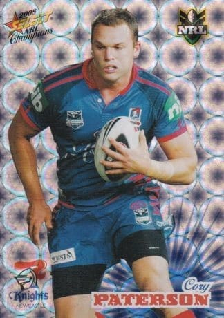 2008 NRL Champions Holofoil Parallel - HF096 Cory Paterson Newcastle Knights