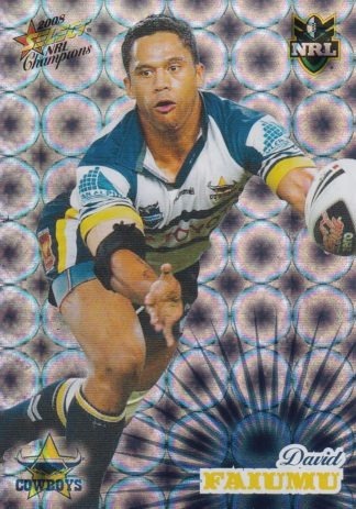 2008 NRL Champions Holofoil Parallel - HF111 David Faiumu North Qld Cowboys
