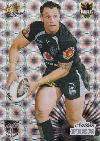 2008 NRL Champions Holofoil Parallel - HF173 Nathan Fien Warriors