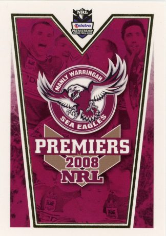 2008 NRL Premiers Set - PC01 Checklist Manly Sea Eagles