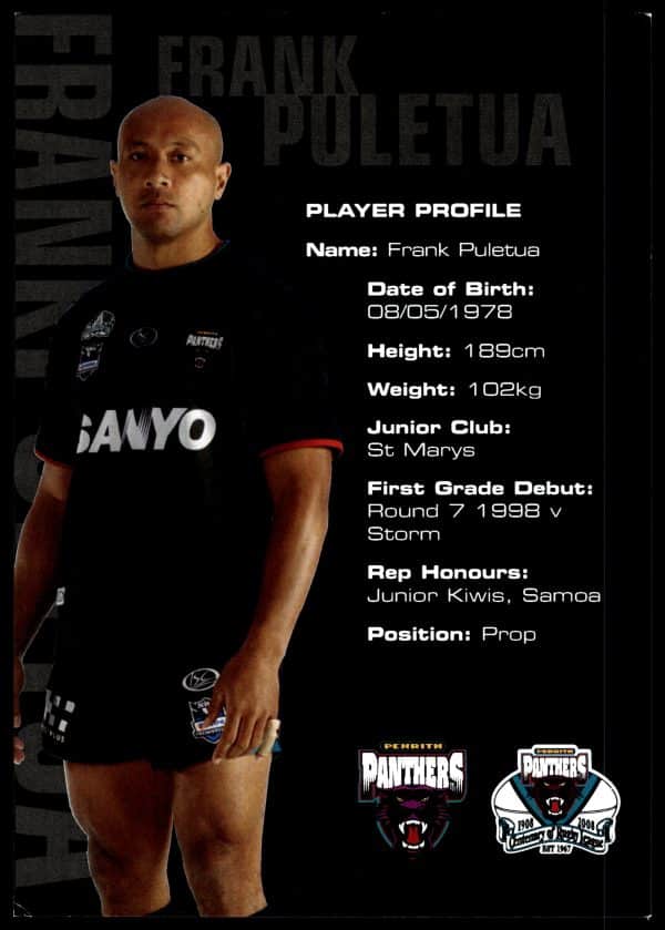 2008 Penrith Feel The Power See The Magic - 15 Frank Puletua - Image 2