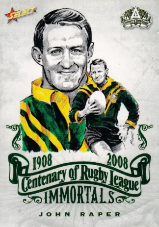 2008 NRL Centenary Oversize Immortal Sketch - IMSK1 John Raper