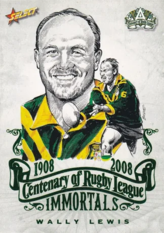 2008 NRL Centenary Oversize Immortal Sketch - IMSK4 Wally Lewis