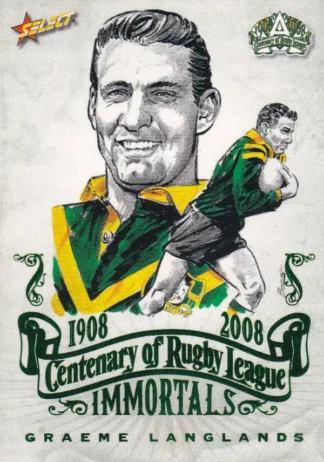 2008 NRL Centenary Oversize Immortal Sketch - IMSK5 Graeme Langlands