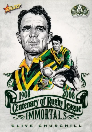 2008 NRL Centenary Oversize Immortal Sketch - IMSK7 Clive Churchill